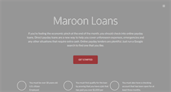 Desktop Screenshot of maroonloans.com